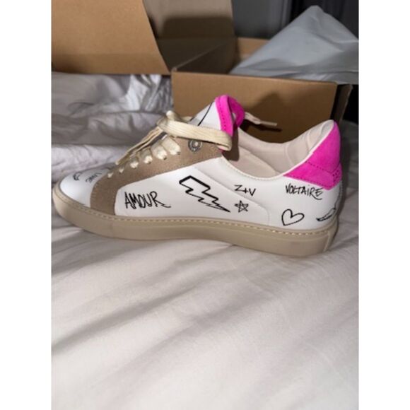 NIB Zadig & Voltaire Charms Print Sneaker in Paradise size 39 - Picture 4 of 13